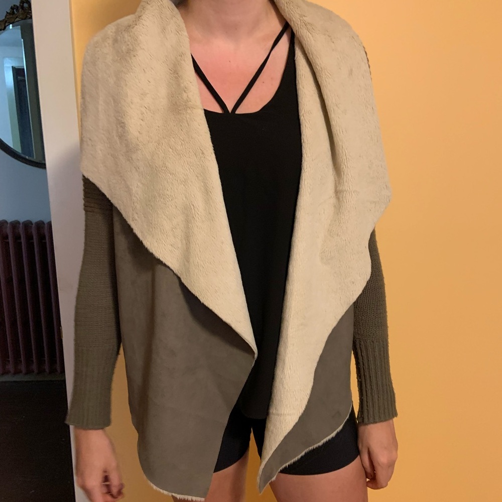 Dolce Cabo shearling sweater jacket